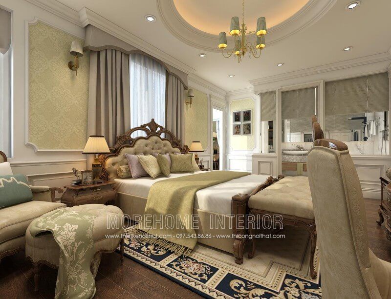 .
Giường bọc da tân cổ điển này được kết hợp với khung gỗ óc chó tự nhiên nhập khẩu, tạo nên sự sang trọng và cuốn hút cho không gian sống của gia chủ.